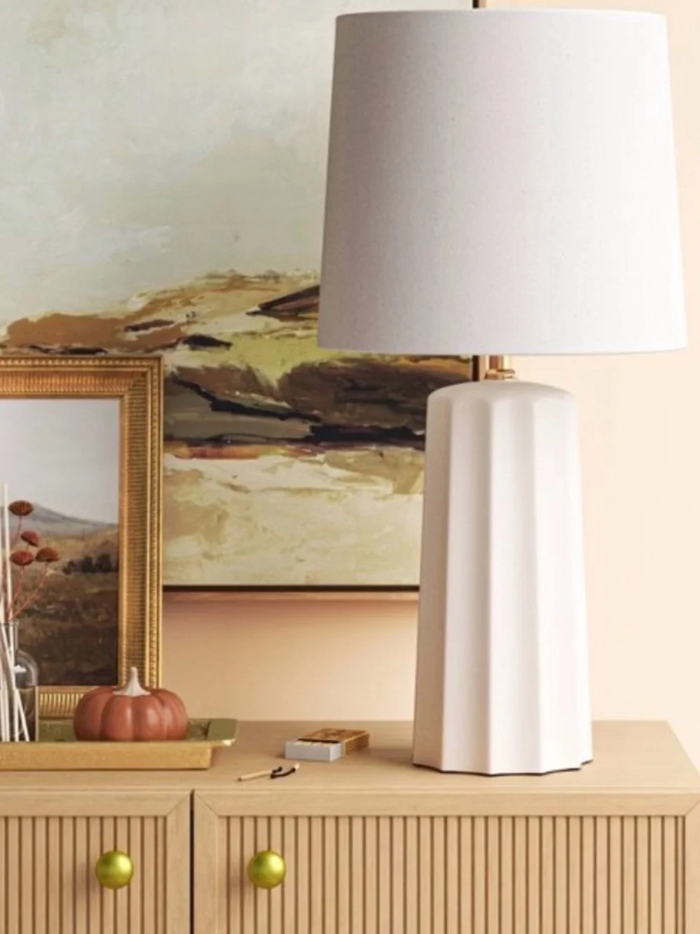Threshold Sculpted 24 1/2” Ceramic Table Lamps (Set of 2) NWT - No Shades